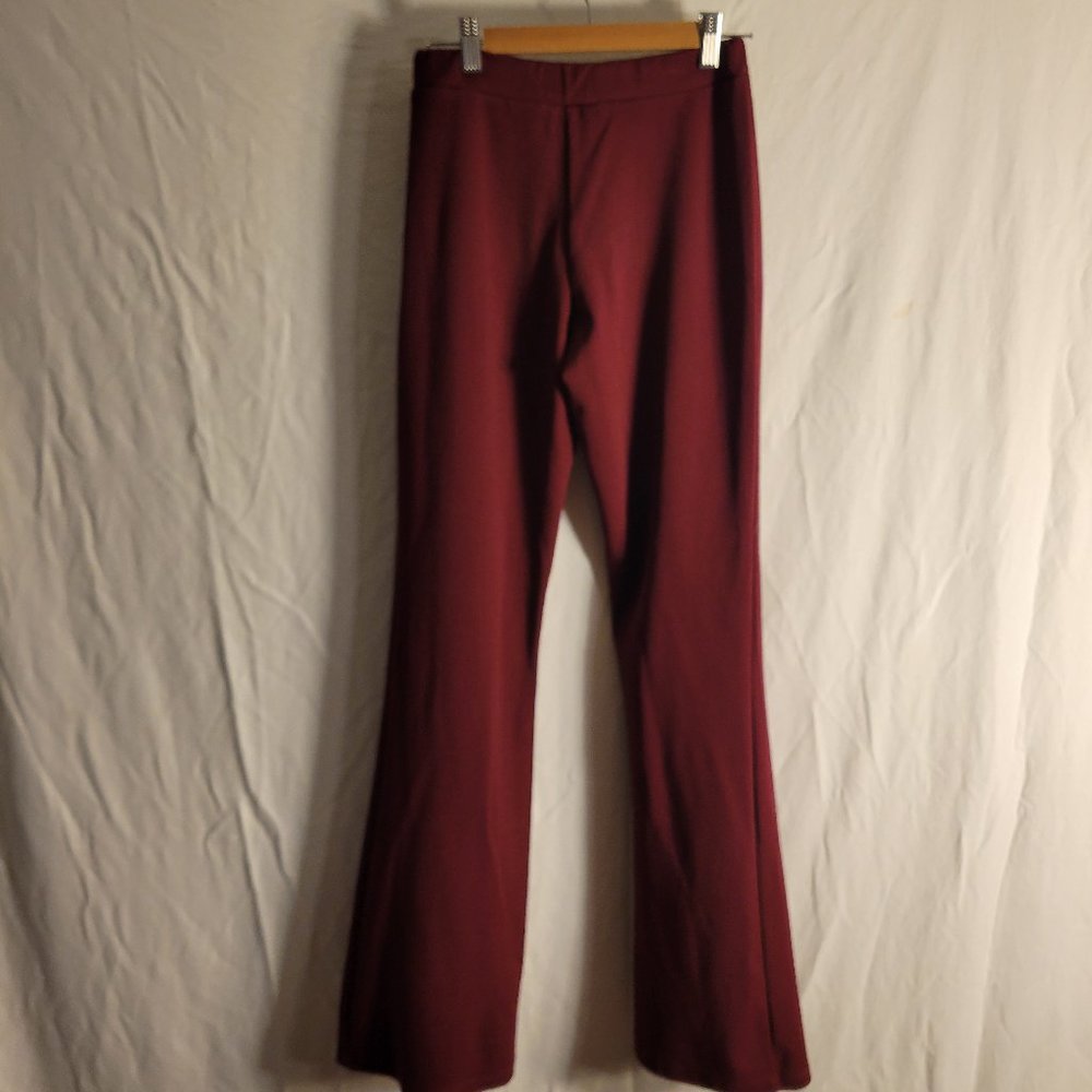 Burgundy Colored Stretchy Material Pants -- ITEM #1456